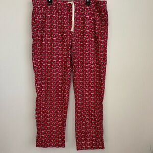 Vineyard‎  Vines Men's Red Lounge Pajama Pants Skiing Whale Print 2XL